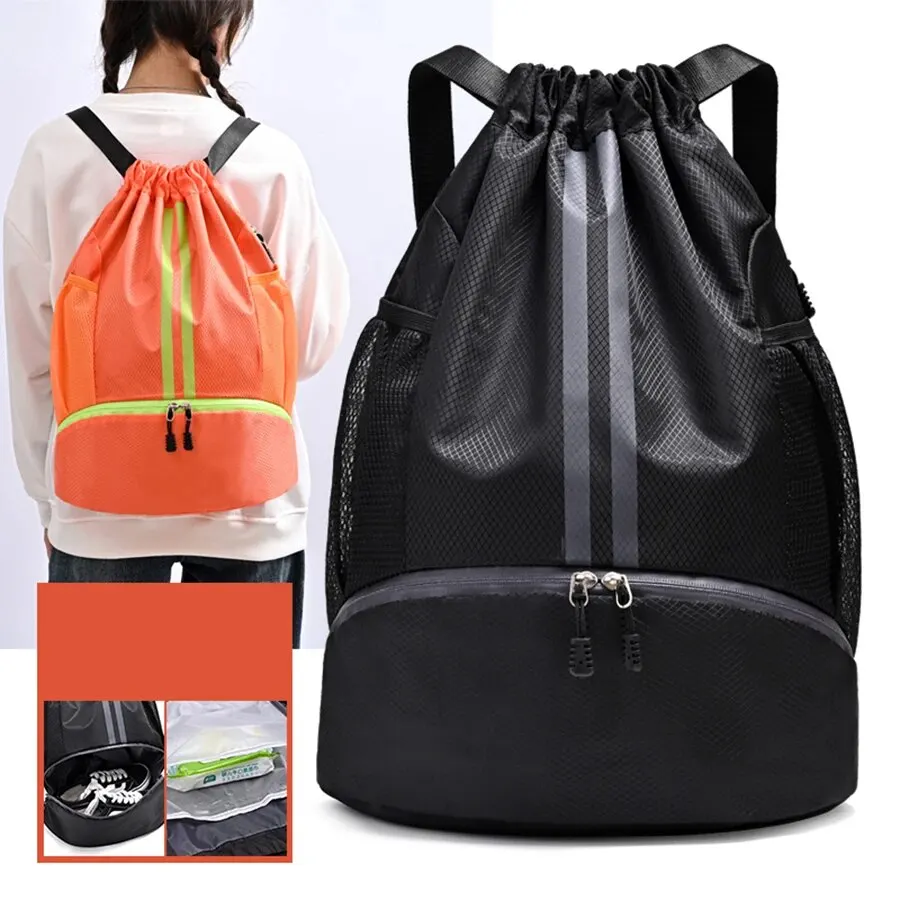Sac de sport sac à dos de Fitness femmes hommes sac à dos de basket-ball Football en plein air sacs de rangement formation cordon sac à dos de sport
