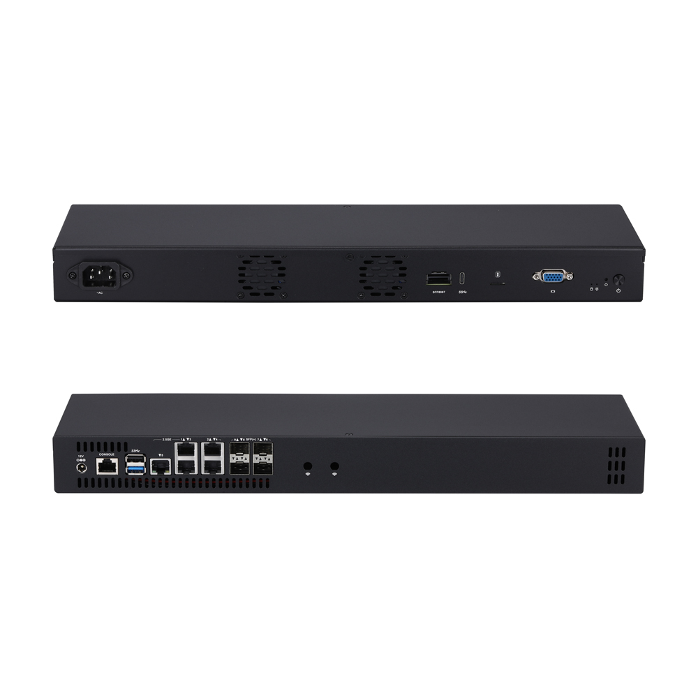 1U Rackmount with Atom C3808 C3758 C3758R C3558R C3338R 10G SFP+/2.5G SFP/5*2.5G Firewall/Gateway/DNS Router