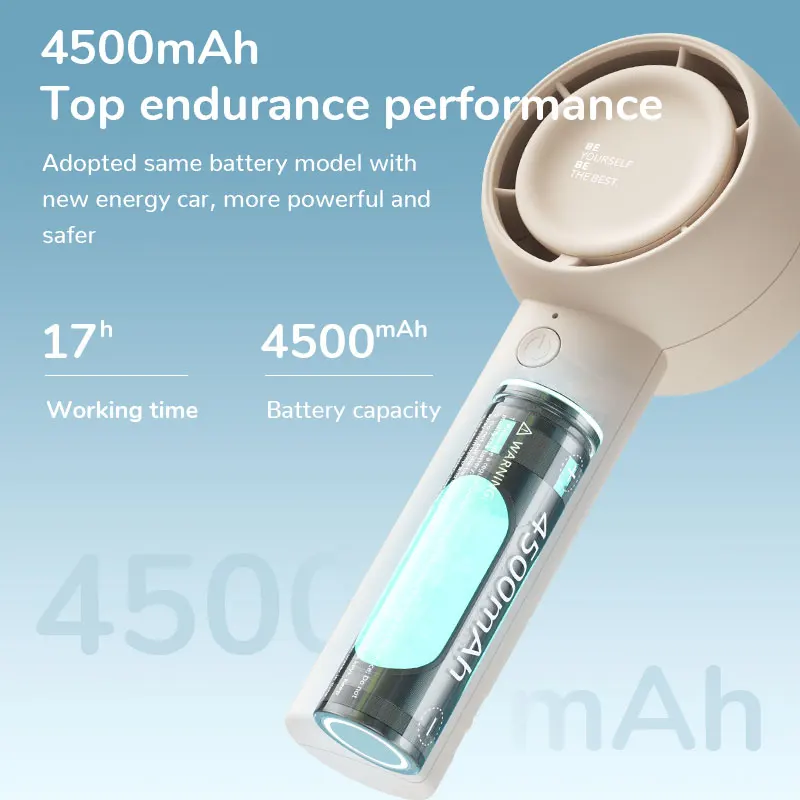 JISULIFE 2022 Mini Di Động Quạt Di Động Sạc Không Cánh Bladeless Turbo Cực Sinh Viên Cầm Tay Quạt