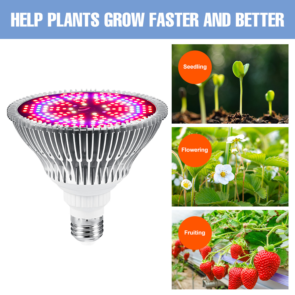 E27 LED 成長電球 E14 フルスペクトル植物ランプ屋内花の種子水耕栽培ライト野菜成長ボックス