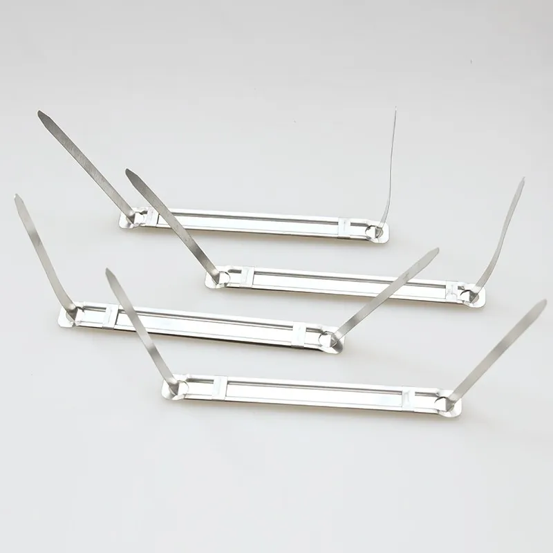 45Pcs/box Metal Binding Clips Loose-leaf Binder Strip File Folder for 8cm Double Hole Data Binder Hole Puncher Office Home Tool