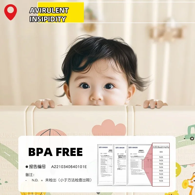 Estera de juego para bebé XPE de 200x180CM, estera para gatear, tapete grande plegable impermeable con bolsa de transporte, alfombrillas para suelo infantil
