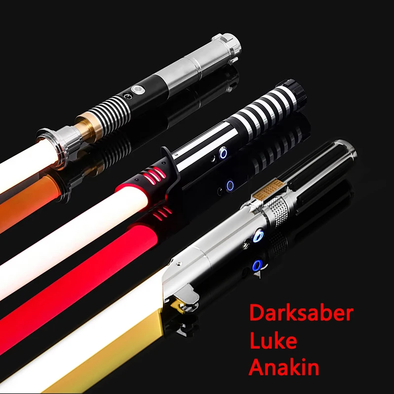 Miecz świetlny Luke RGB Laserowy Miecz Metalowy Migający Rave Cosplay Zabawki Dźwięki Force FX FOC Blaster Zabawka Espada Sabre De Luz