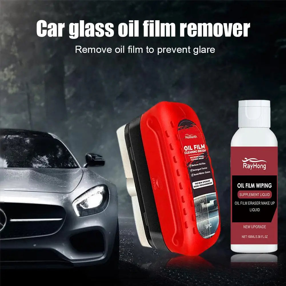 Removedor de película de aceite para parabrisas de coche para días lluviosos, ventana automática, visión clara, recubrimiento hidrofóbico, cepillo de limpieza de eliminación de suciedad fuerte