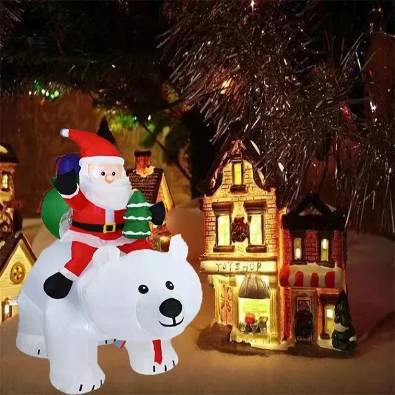 คริสต์มาส Inflatable ตกแต่งของเล่นไฟ LED ในตัว Inflatable รุ่นในร่มกลางแจ้งเครื่องประดับ Xmas Party ปีใหม่ Garden Deco
