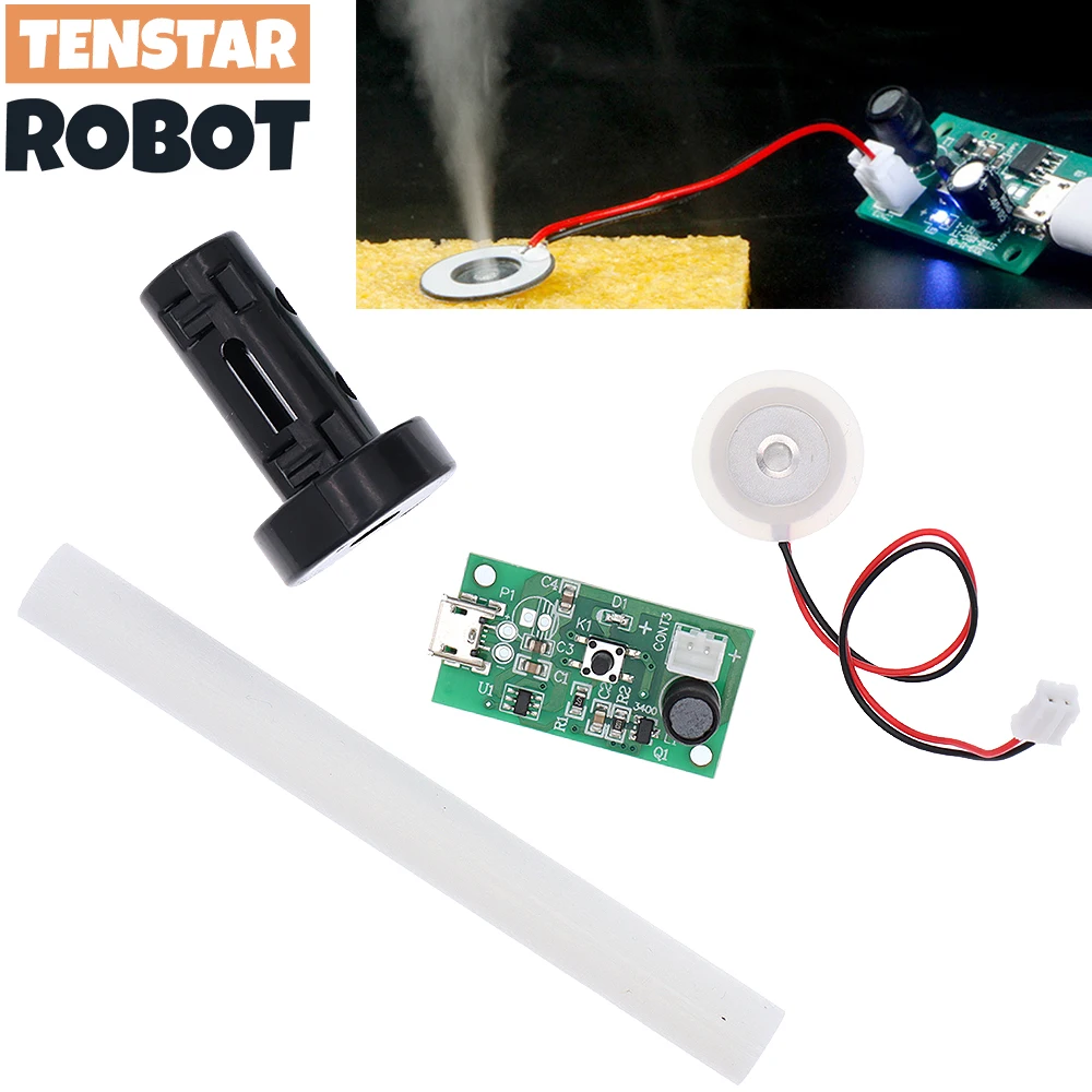 Mini humidificador USB, Kits de bricolaje, generador de niebla y placa de circuito del controlador, nebulizador, película de atomización, hoja de atomizador, Mini oscilante