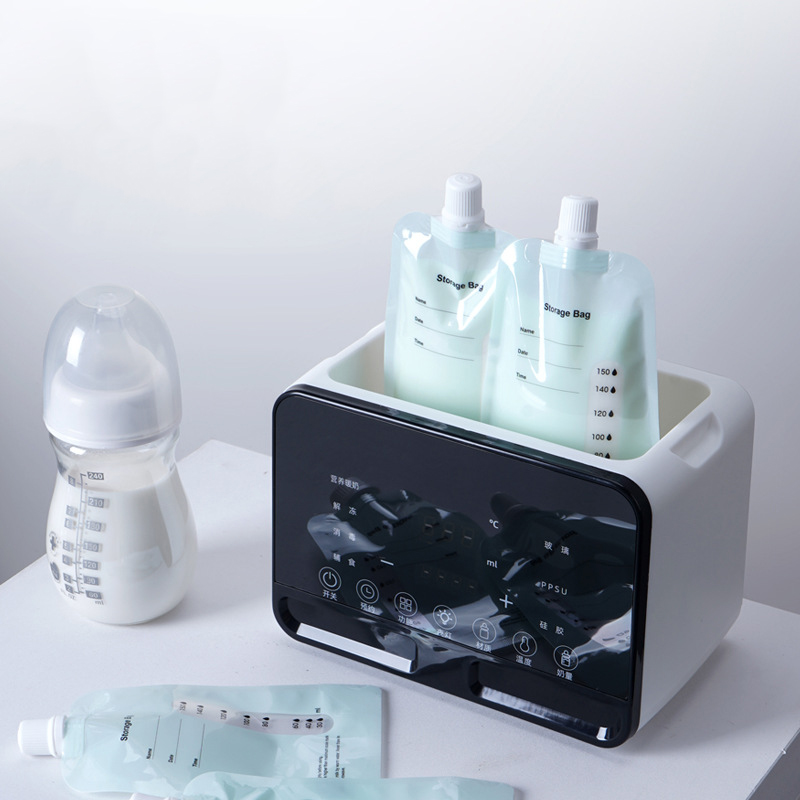 Multifunctionele babyflessenwarmer Pasgeboren baby's Melk Dubbele voedingsflessenverwarmer Sterilisator met nauwkeurige temperatuurregeling