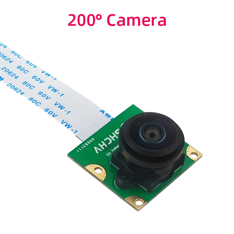 Raspberry Pi 5 8MP Camera IMX219 Sensor 77° 130° 200° FOV Fisheye MINI CSI Interface with 15cm FFC for RPI 5 Pi5 Zero/W