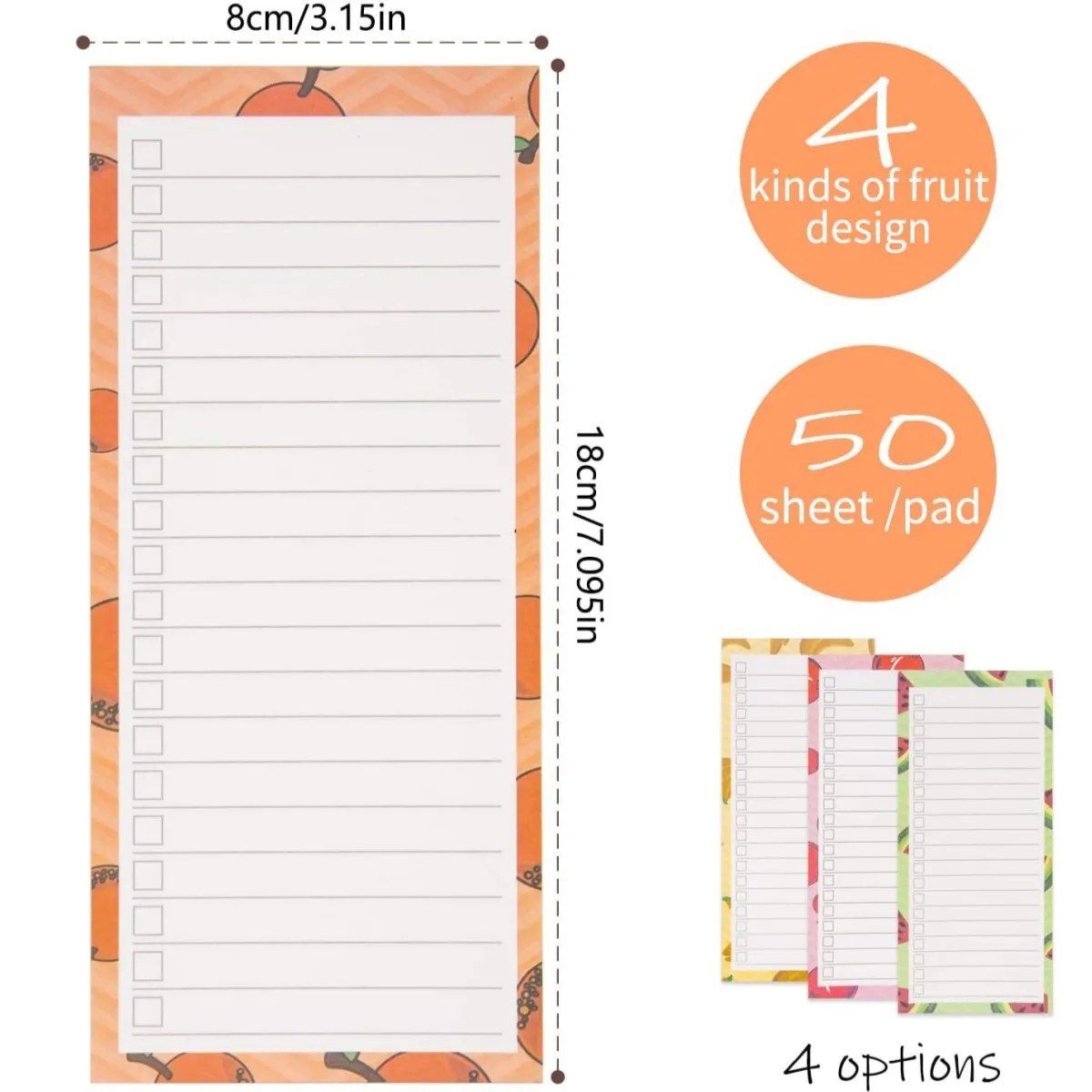 50 Sheets Magnetic Fridge Stick Notepad Grocery Shopping List Notepads Thick Paper Magnet Pad To Do List For Refrigerator