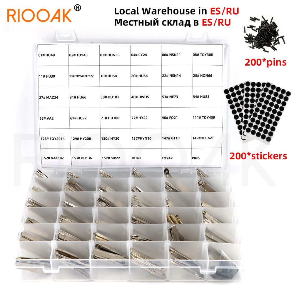 175個の車のキー,空のリモコンkd,kd900/KD-X2 kd vdi xhorse jmd,ボックス付き,ルノートヨタbmw vw autompsa用