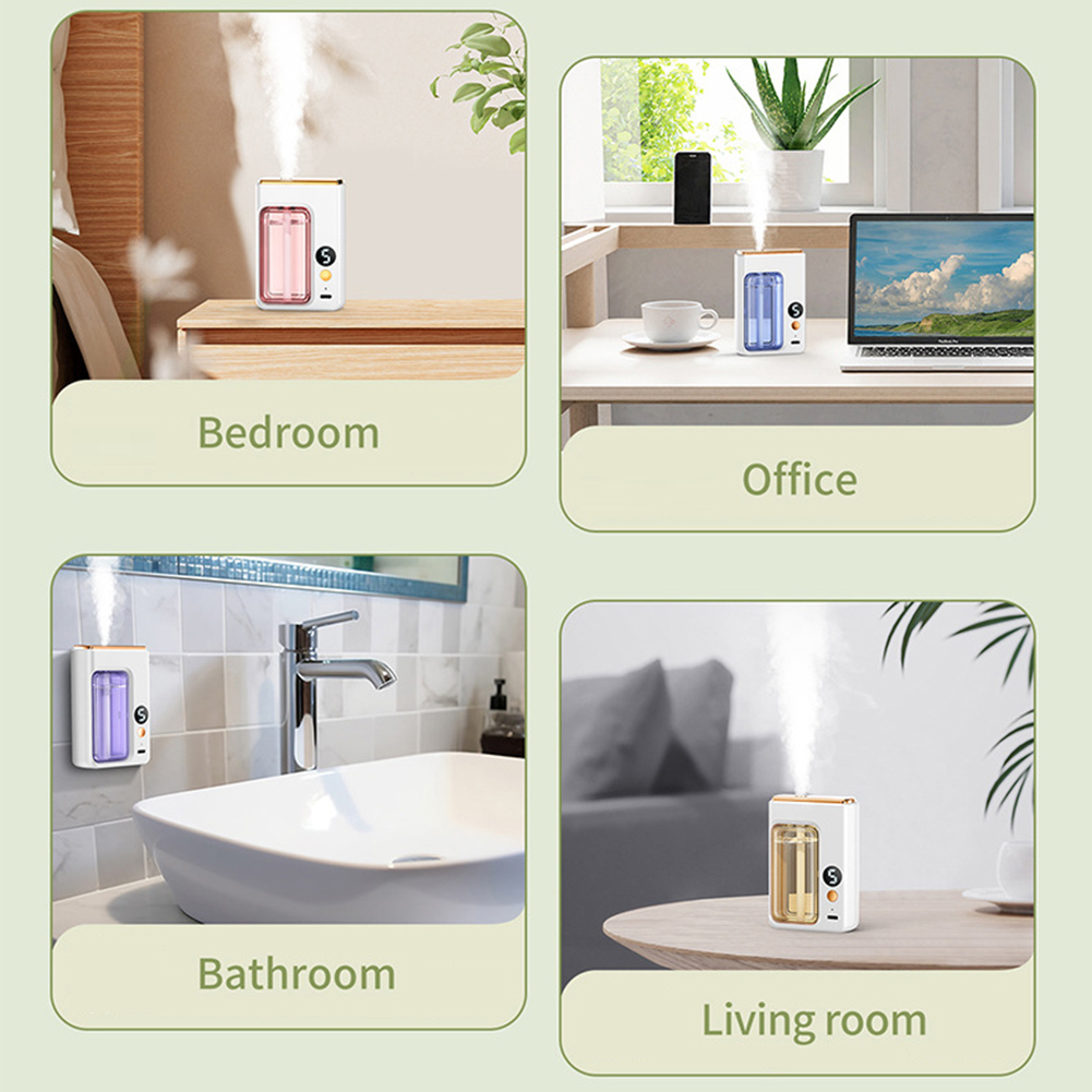 Automatische diffuser aromatherapie autoparfum met display etherische olie luchtbevochtiger badkamer ontgeuring luchtverfrisser jasmijn