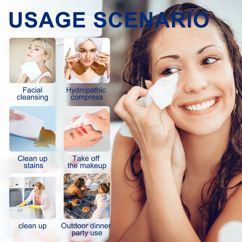 1box  26*30cm Box Disposable Facial Cleansing Towel Thickeneded Large Size Cleansing Skin Suitable for All Skin Types Unisex