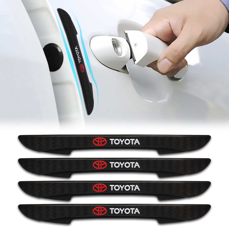 4 Uds. Tira anticolisión para parachoques, pegatinas protectoras contra arañazos para puerta de coche, accesorios para Toyota Corolla CHR Rav4 Yaris Auris Avensis