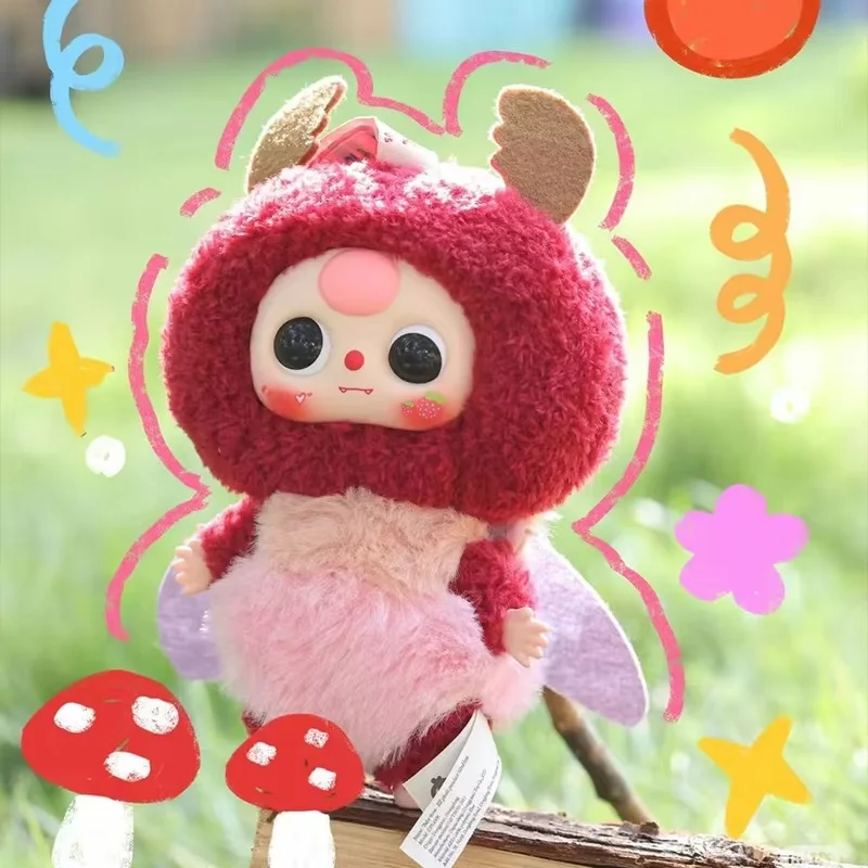 Novo bebê três pequenos elfos série elementos animais macio vinil boneca pingente brinquedos na moda caixa cega menina brinquedos presentes de natal limite