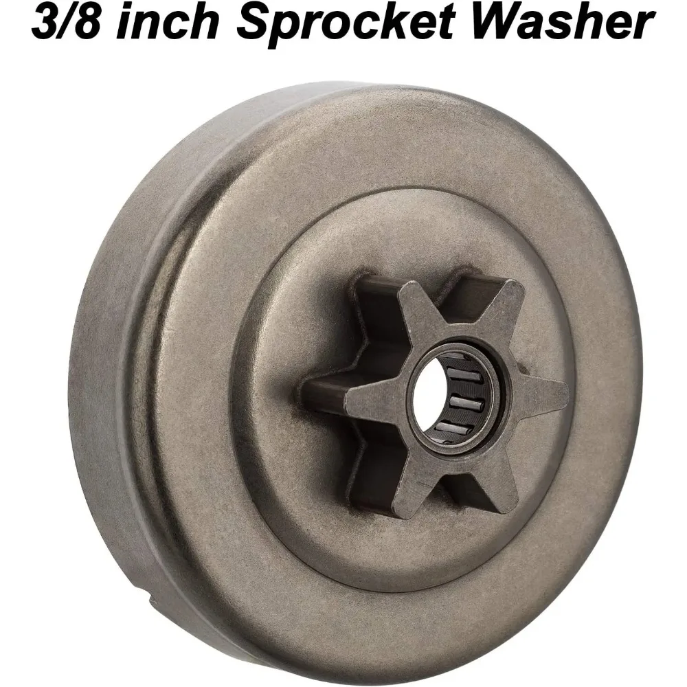 3/8 Pitch 6T Clutch Drum Sprocket Washer E-Clip Kit For STIHL 017 018 021 023 025 MS170 MS180 MS210 MS230 MS250 Chainsaw