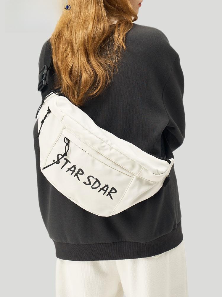 POY ®   新しい大容量の女性のクロスボディバッグカジュアルシングルショルダースリングバッグスタイリッシュなレジャーチェストバッグファッショナブルなナイロン