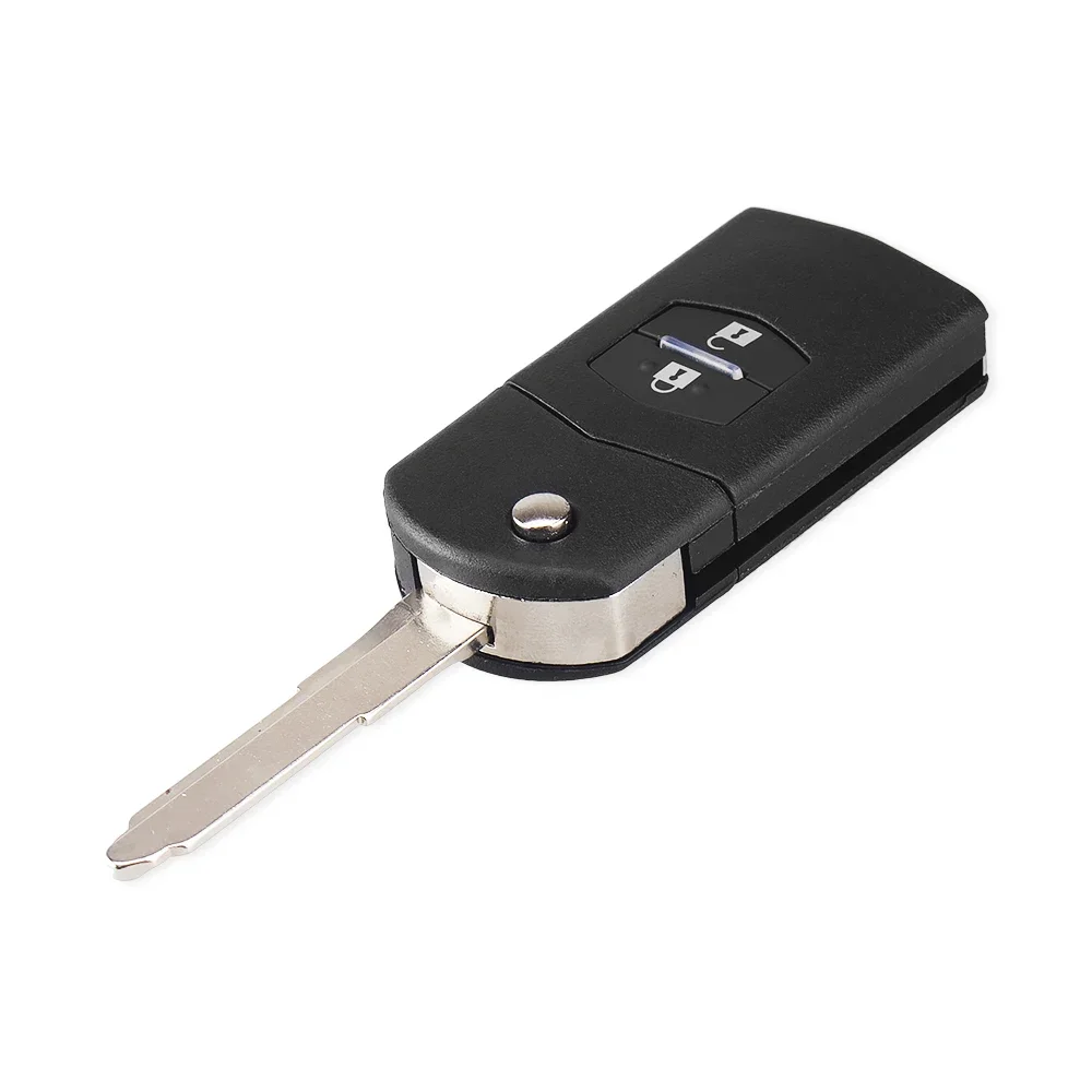 DANDKEY 2/3 Buttons Folding Flip Car Remote Key Shell Fob Case Cover For MAZDA 2 3 5 6 MX5 Uncut Blade With Battery Holder