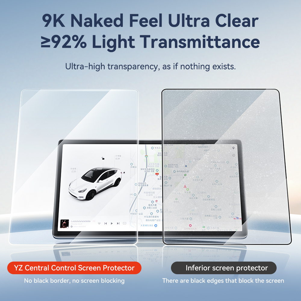 Protetor de tela de vidro temperado yz para tesla modelo 3 y console central antirreflexo filme hd proteção de tela acessórios
