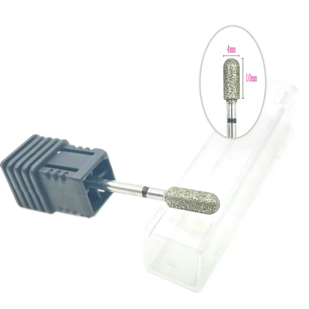 1 PC เพชรเจาะเล็บเครื่องตัดสําหรับเล็บโรตารี่ Bits Cuticle ทําความสะอาดอุปกรณ์เสริมทันตกรรมเพชร Burs ขัด 2.35mm Shank