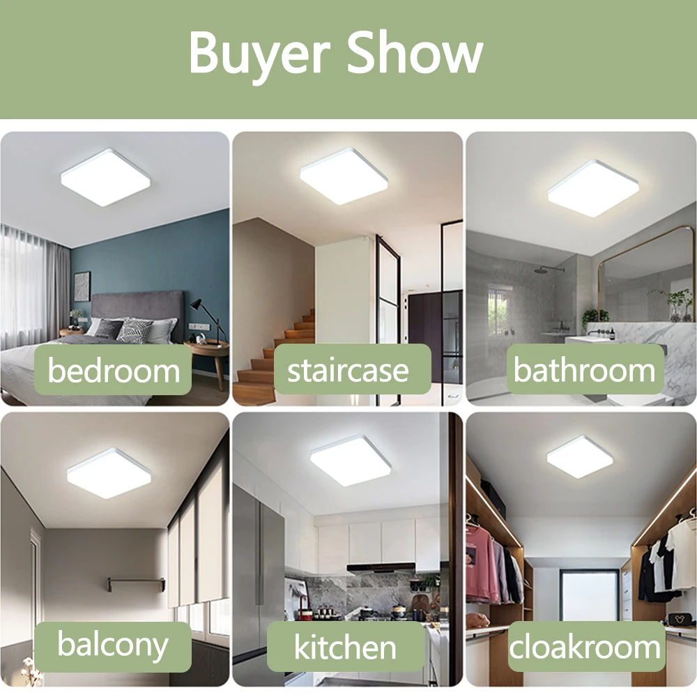 ไฟ LED เพดาน LED สําหรับ Yoom 24W 36W 48W เย็นสีขาวธรรมชาติ LED สแควร์ติดตั้งโคมไฟเพดานสําหรับห้องนั่งเล่น Yoom แสง