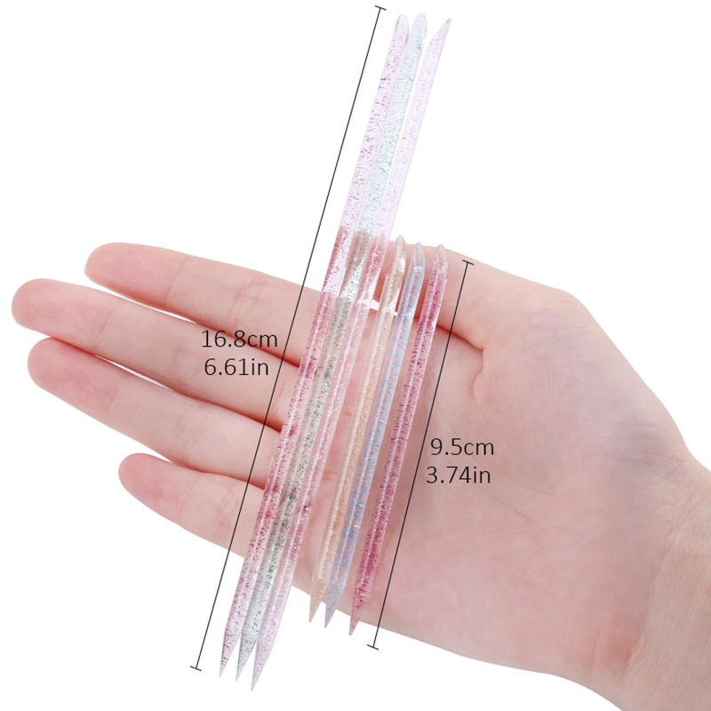 50/100Pcs Reusable Crystal Stick Double End Nail Art Cuticle Pusher Cuticle Remover Tool Pedicure Care Nails Manicures Tools