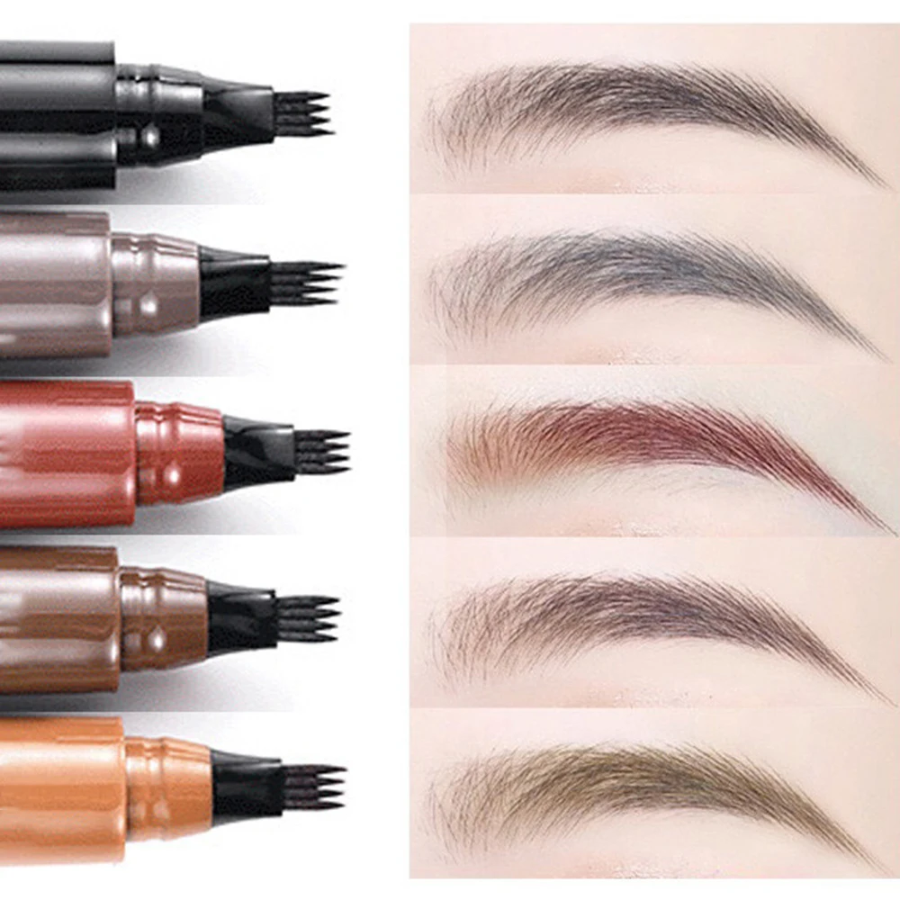 Eyebrows Pen Eyebrow Tattoo Waterproof Liquid Black Eye Brow Makeup Pencil Microblading