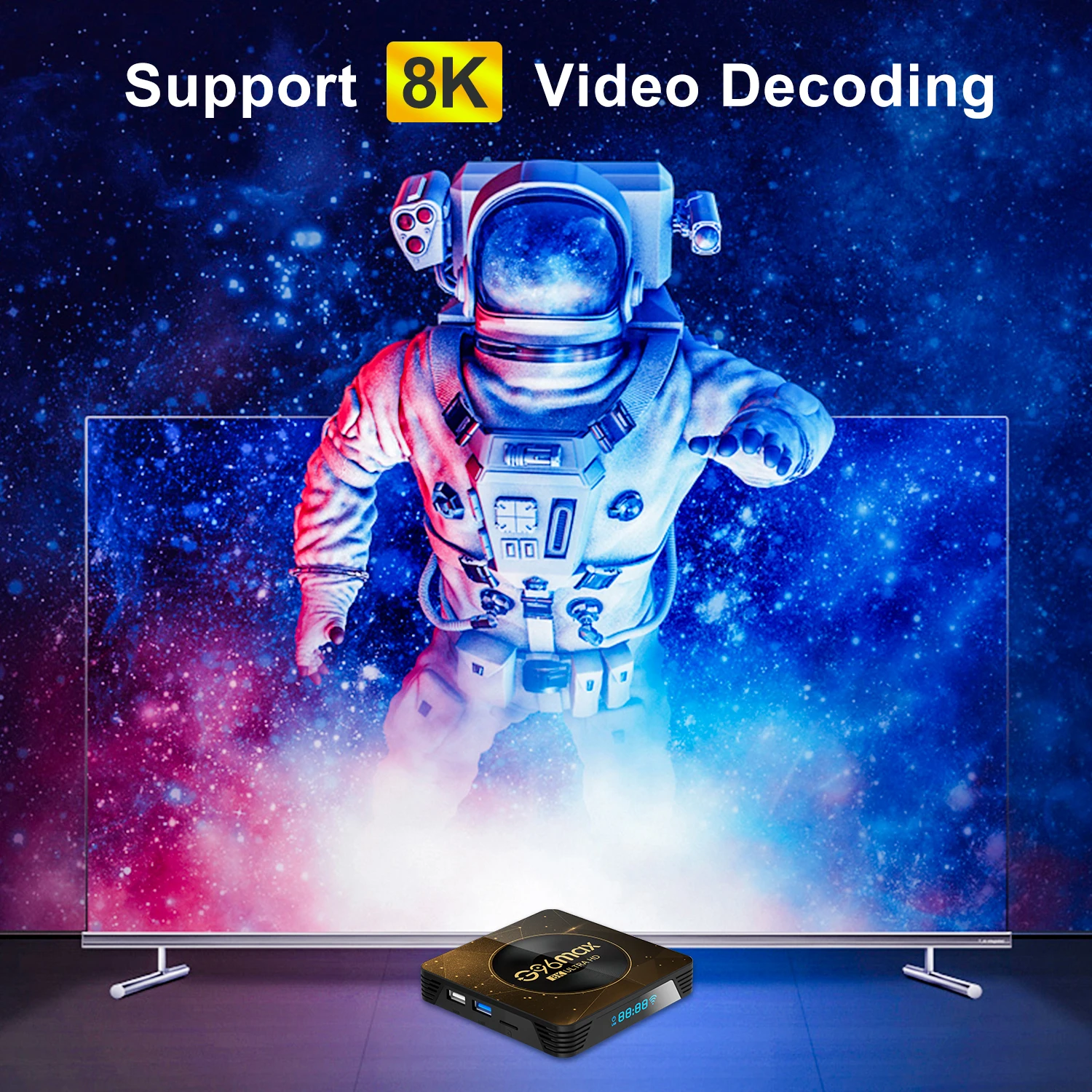 Android 13 4K Dispositivo de TV inteligente Amlogic RK3528 Wifi6 4GB 64GB Bluetooth Chromecast Wifi6 AV1 reproductor multimedia de vídeo Set Top Box Max A13