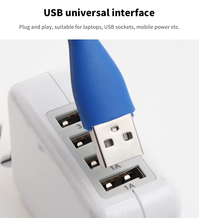 보조배터리 컴퓨터용 접이식 눈 보호 램프, 미니 USB LED 조명, 휴대용 독서 조명, LED 야간 조명, DC 5V, 2 개, 4 개