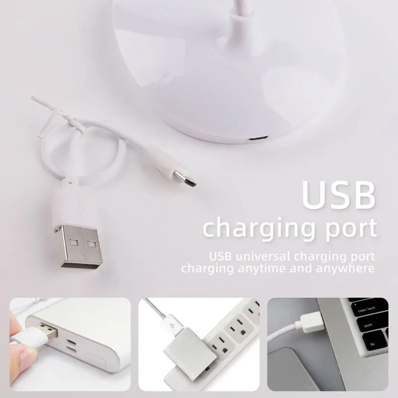 LED โคมไฟตั้งโต๊ะตั้งโต๊ะ USB ชาร์จแสง Eye Protection Room Night Light ห้องนอนข้างเตียงนักเรียนโคมไฟอ่านหนังสือ