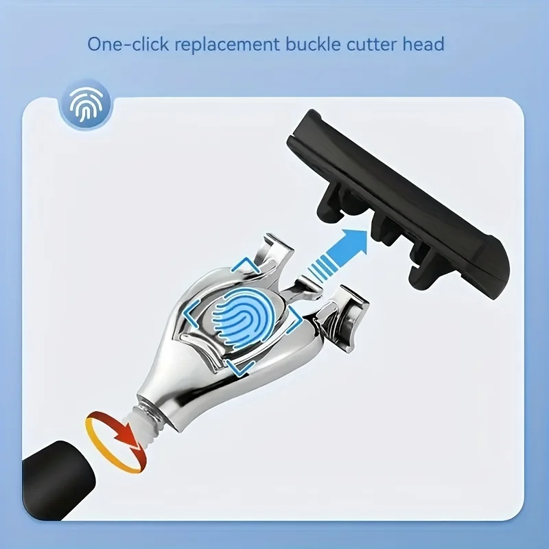 1 Handle + 18 Blades/ Men Women Manual Safety Razor 6-Layer Stainless Steel Hair Removal Shaving Replaceable Shaver Head