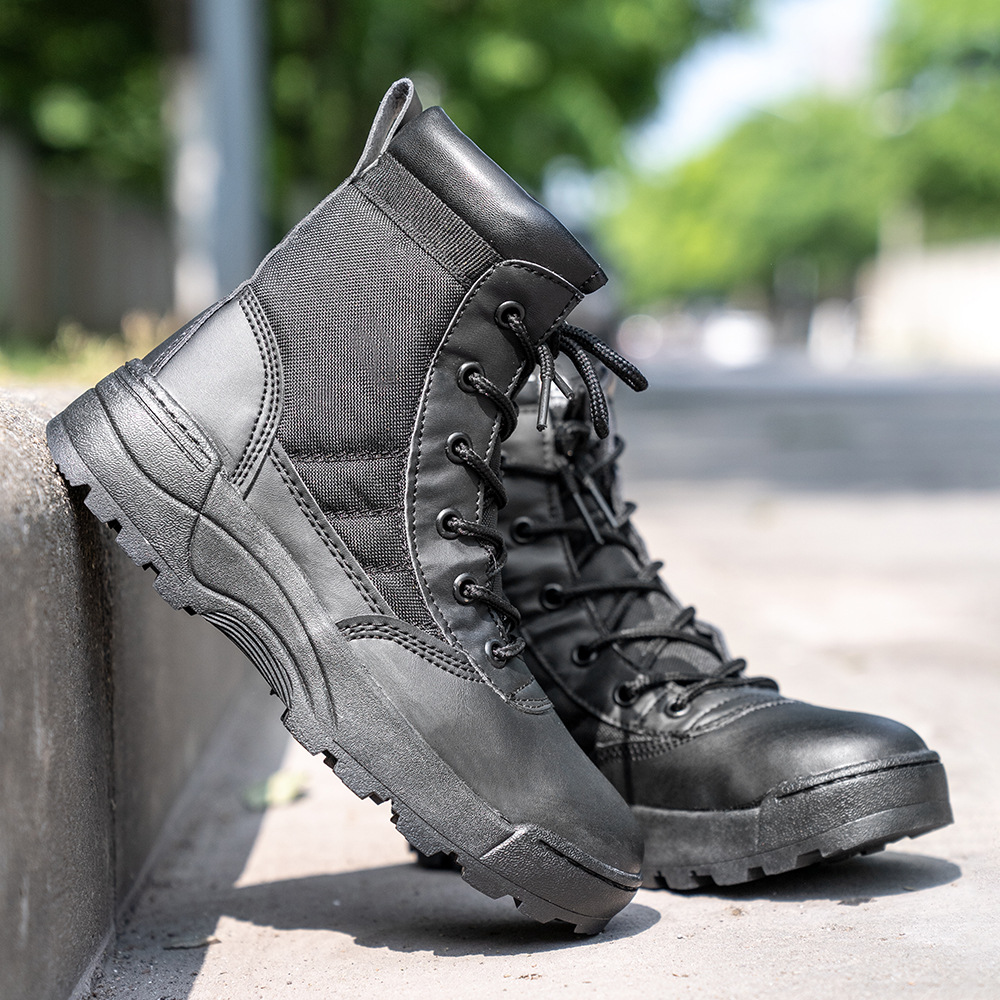 Botas tácticas militares para niños y adultos, zapatos deportivos de senderismo al aire libre, campamento de verano, entrenamiento del ejército, botas de combate, talla grande 27-46