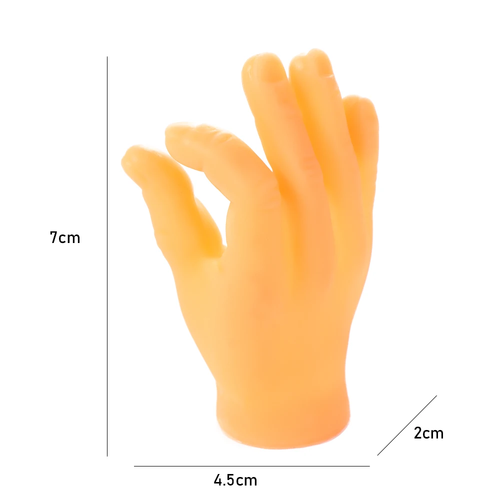 หุ่นมือจิ๋วแสนตลก2ชิ้น, หุ่นนิ้วมือจิ๋วสุดสร้างสรรค์ของเล่นมือเล็กผู้ใหญ่เด็กของเล่นแต่งบ้านของขวัญวันฮาโลวีน