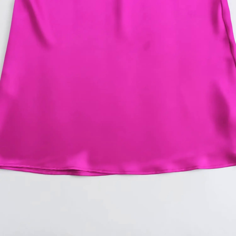 ASDS zomer nieuwe chique mode multi kleur satijn textuur slim fit trekkoord midi jurk retro elastische taille DAMES jurk Mujer