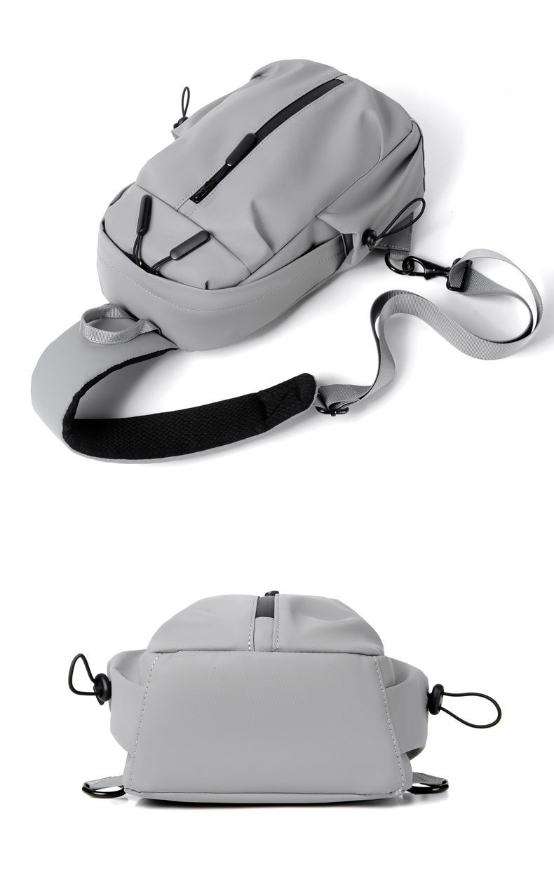 メンズチェストバッグ,ファッショナブルな単色チェストバッグ,カジュアルなアウトドアショルダーバッグ,1つのショルダーストラップ,高級ブランドUSB