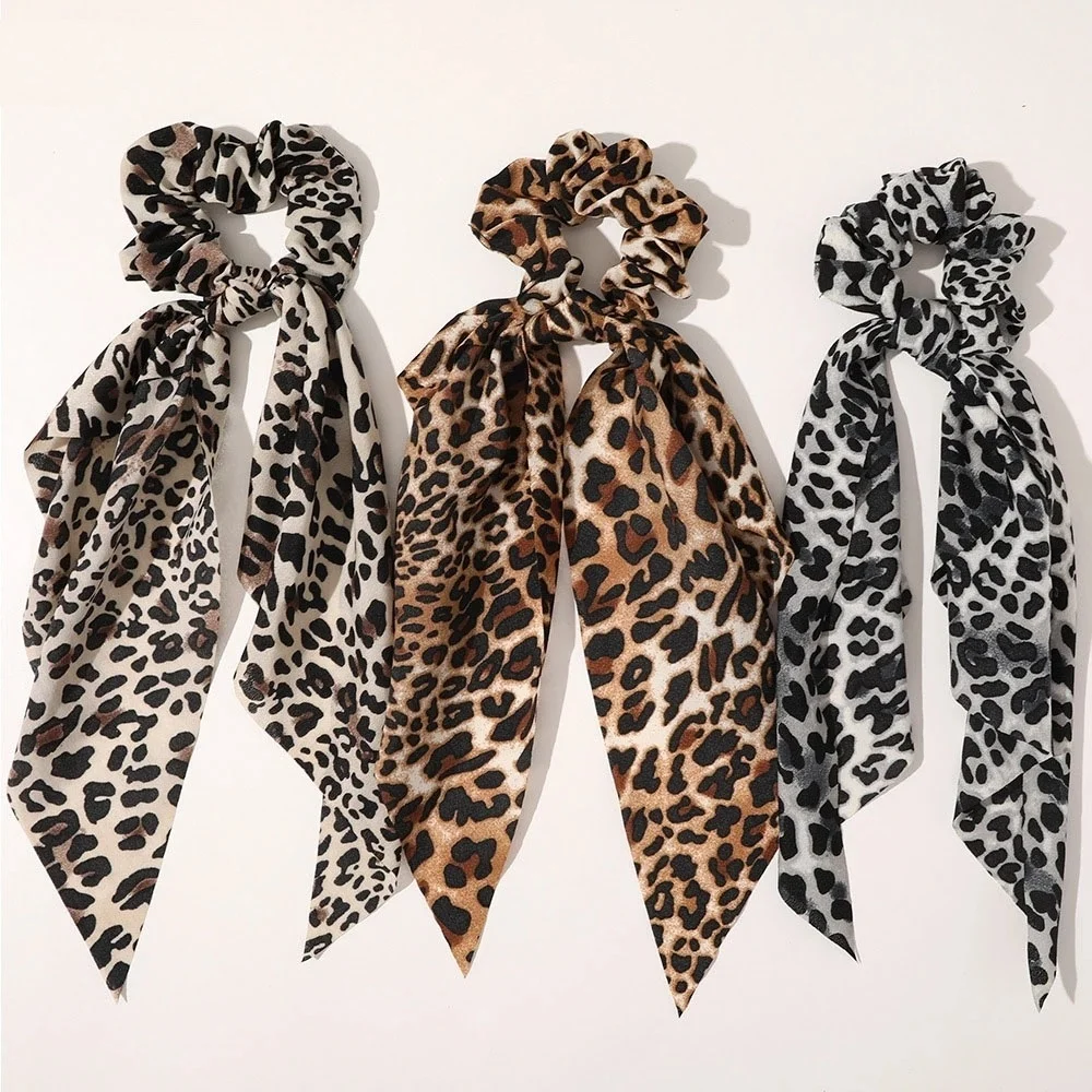 Coleteros coreanos de Color sólido para mujer, lazos largos para el cabello, bufanda con cola de caballo, banda elástica para el cabello, accesorios para el cabello