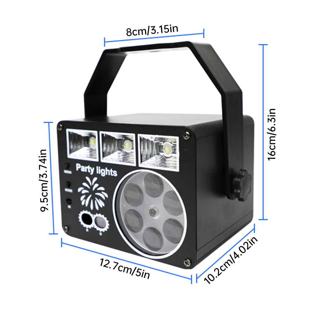 RGB LED Party Light Laser Projector Sound Activated DJ Disco Light USB Stage Light Remote Control Magic Ball Christmas Decor