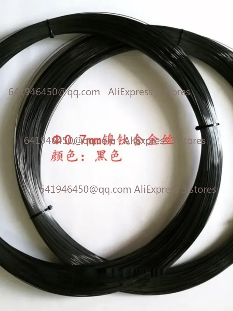 Filamento hiperelástico de alambre recto de titanio y níquel de aleación de memoria con forma de nitinol súper elástico negro 0,05mm-2mm