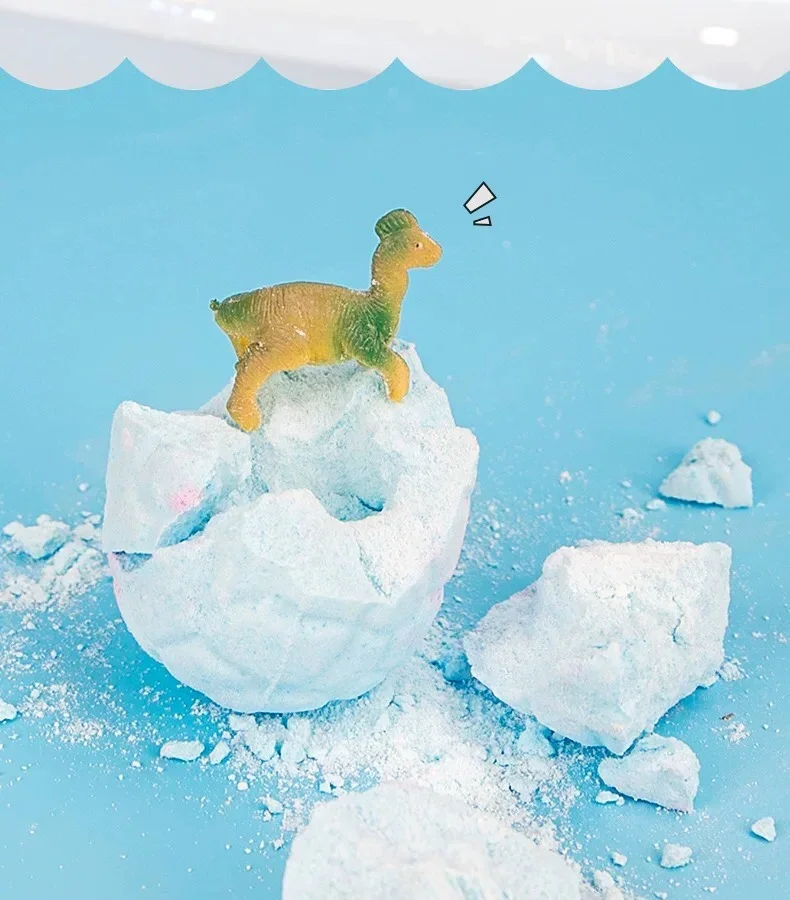 Dinosaur Pattern Bath Salt Doll Essential Oil Aromatherapy Bath Salt Children's Toy Bath Ball Bomb Packaging