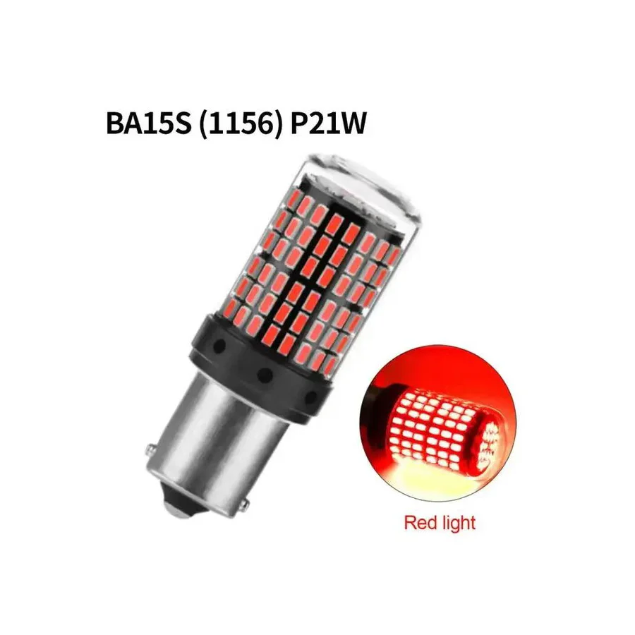 2 pçs 1156 ba15s p21w bau15s py21w t20 7440 w21w 3157 1157 p21/5w w21/5w lâmpadas led 144smd led canbus lâmpada para luz de sinal volta