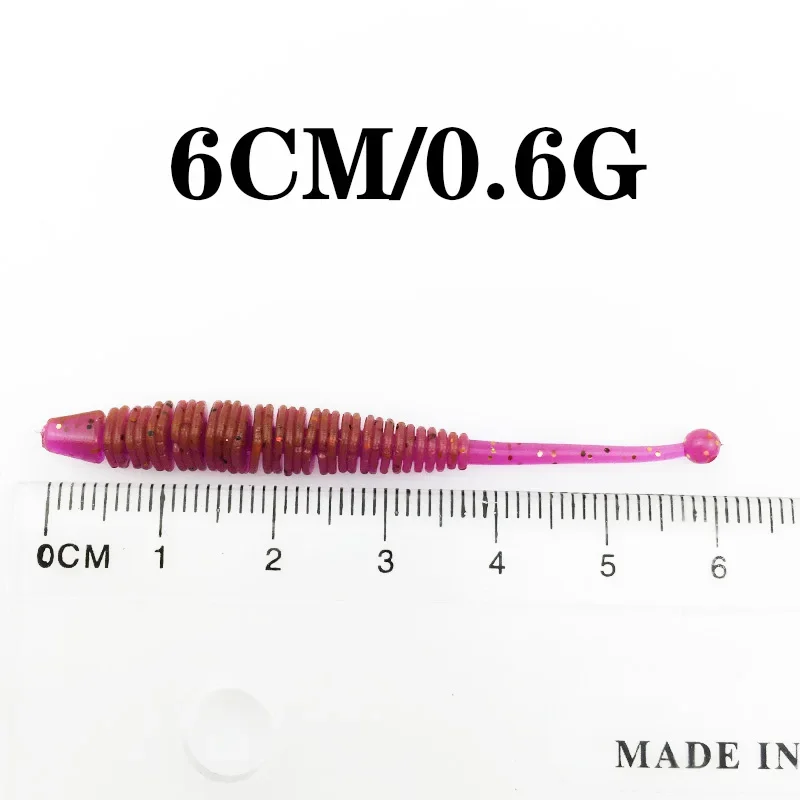 10 Cái/lốc Tôm Mùi Dẻo Silicone Con Sâu Mồi Mềm 60Mm 0.6G Jig Wobblers Mồi Dụ Cá Nhân Tạo Mồi Cho Bass cá Chép Pesca Giải Quyết