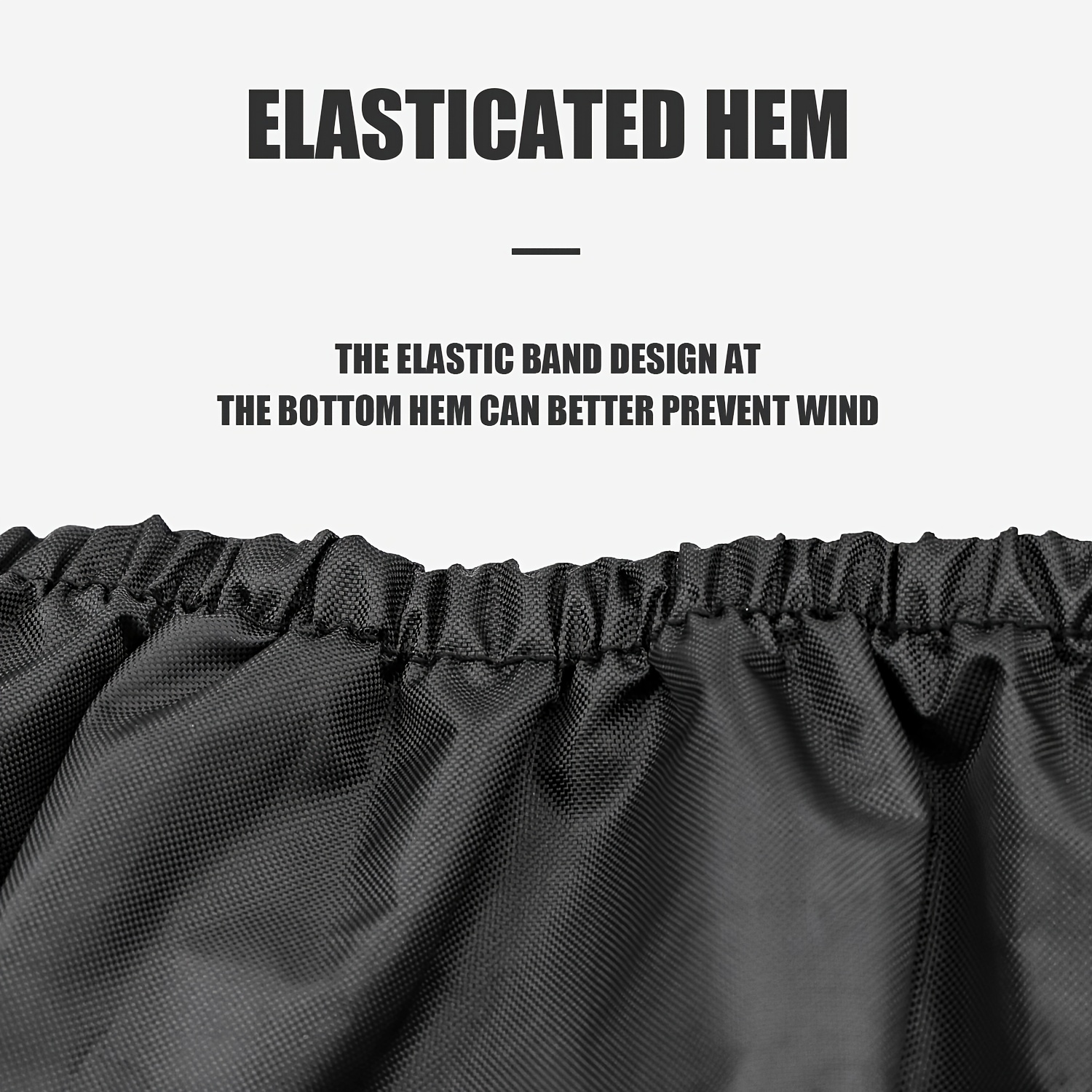 KOETSU 1-delig, vijf maten beschikbaar, ronde zwarte 420D nylon stofdichte hoes voor scheepsjachtboot met aanscherpingfunctie