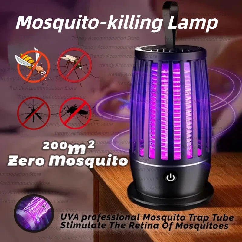 Xiaomi-Lámpara antimosquitos portátil, recargable, trampa eléctrica para moscas, repelente de insectos, lámpara antimosquitos silenciosa para exteriores