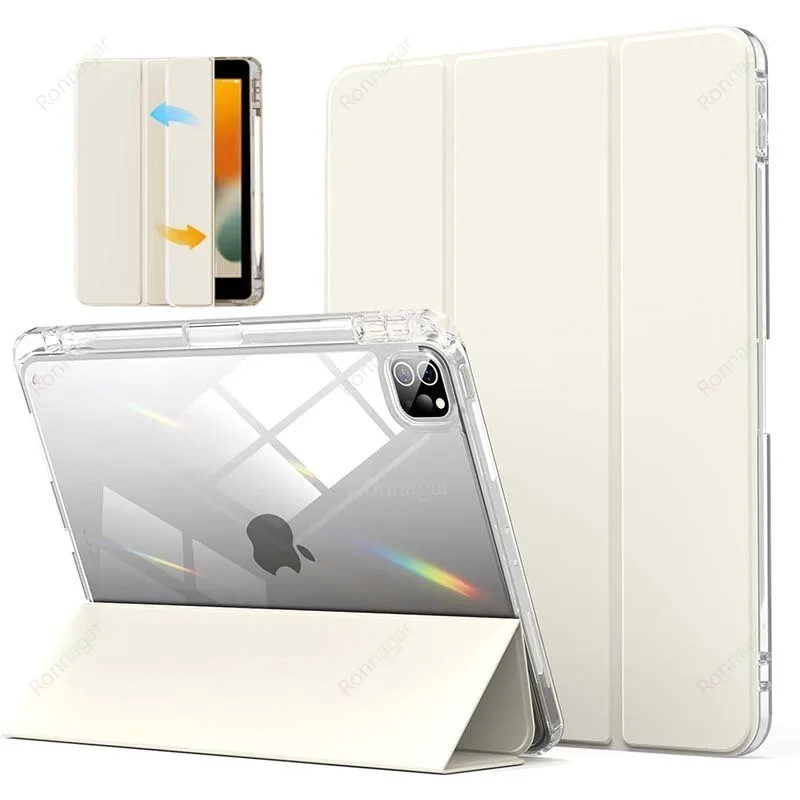 Чехол с держателем для карандашей для iPad A16 11th 2025 Air11 13 дюймов M3 M2 2024 iPad Pro11 12.9 13 M4 Air 4 5 10th 9th 8 7 9.7 10.2 10.5