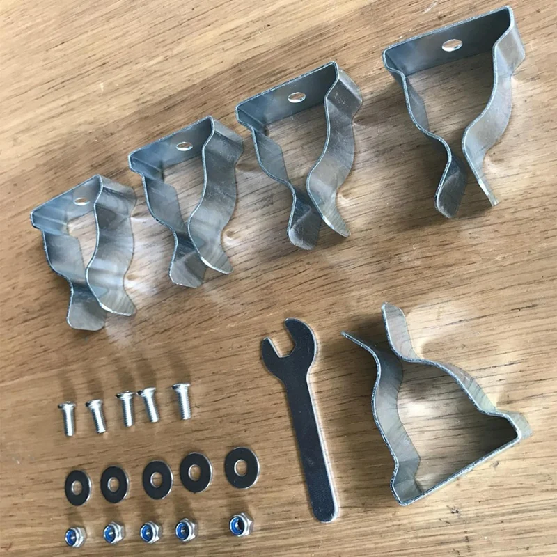 AT02-Hardware-Kit für Fensterbrunnenabdeckung, Federklammer für Fensterbrunnenabdeckung außerhalb der Brunnenabdeckung