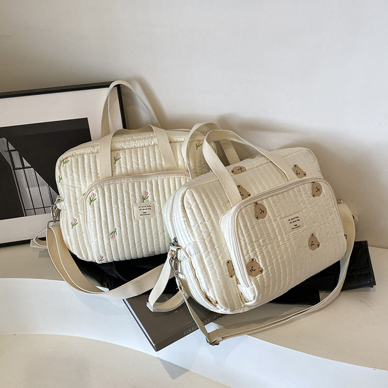 Große Mama-Tasche, Baby-Organizer, Umstandspackung, Windel-Handtasche, bestickt, Damen-Schulter-Crossbody-Tasche, Krankenhaus, Reisen, Mutter und Kind