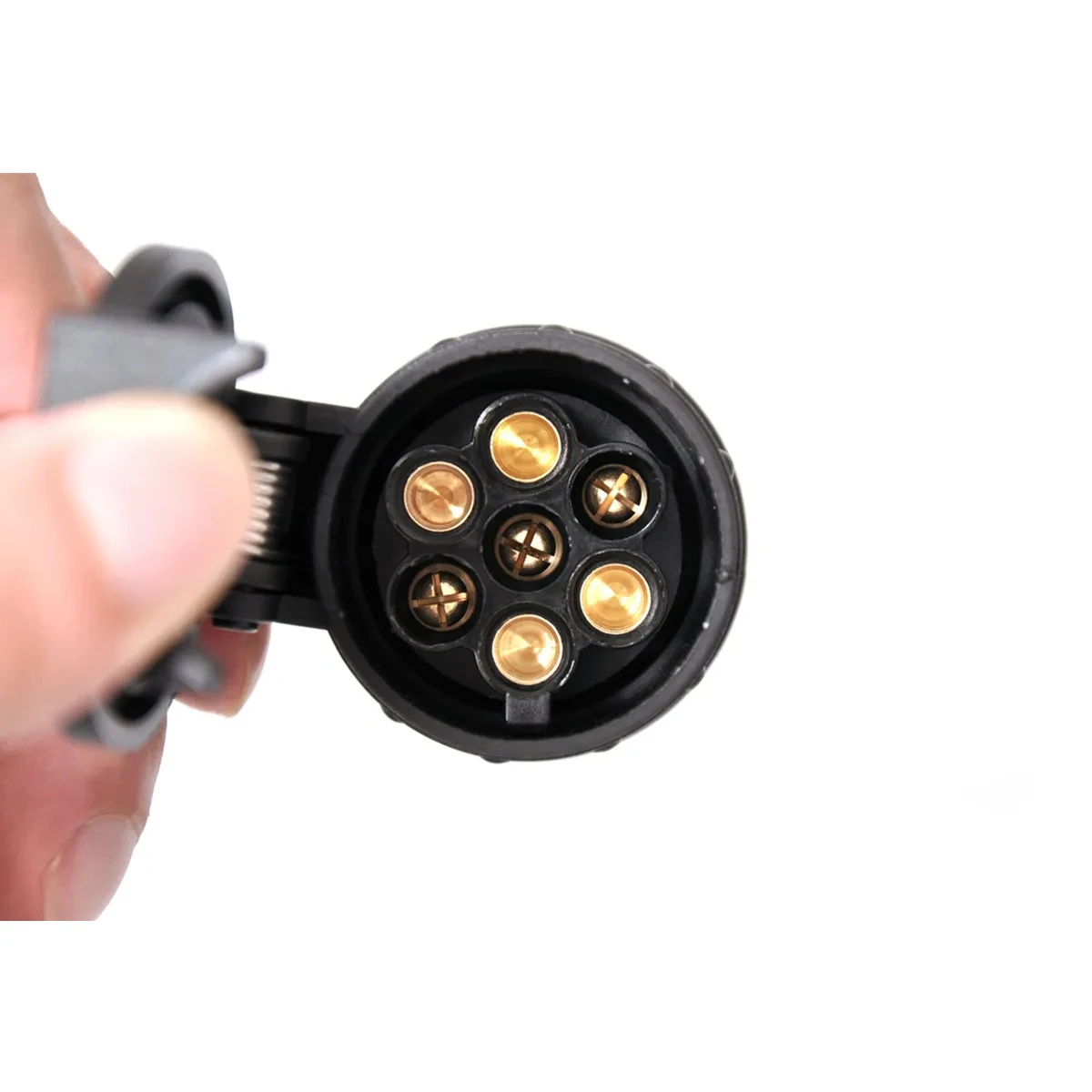Langlebiger 13 bis 7-poliger Steckeradapter, Anhängeranschluss, 12 V, Anhängerkupplung, Anhängerstecker, Buchsenadapter, Schutzanschlüsse, A30-Stecker