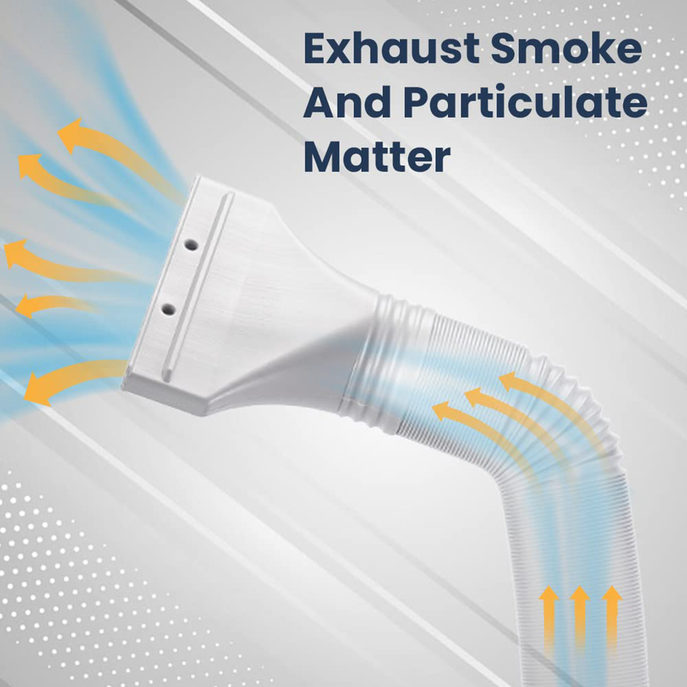 Переходник для плоского шланга для кондиционирования воздуха и выхлопных растворов для легкой настройки с запирающими выступами для надежного крепления