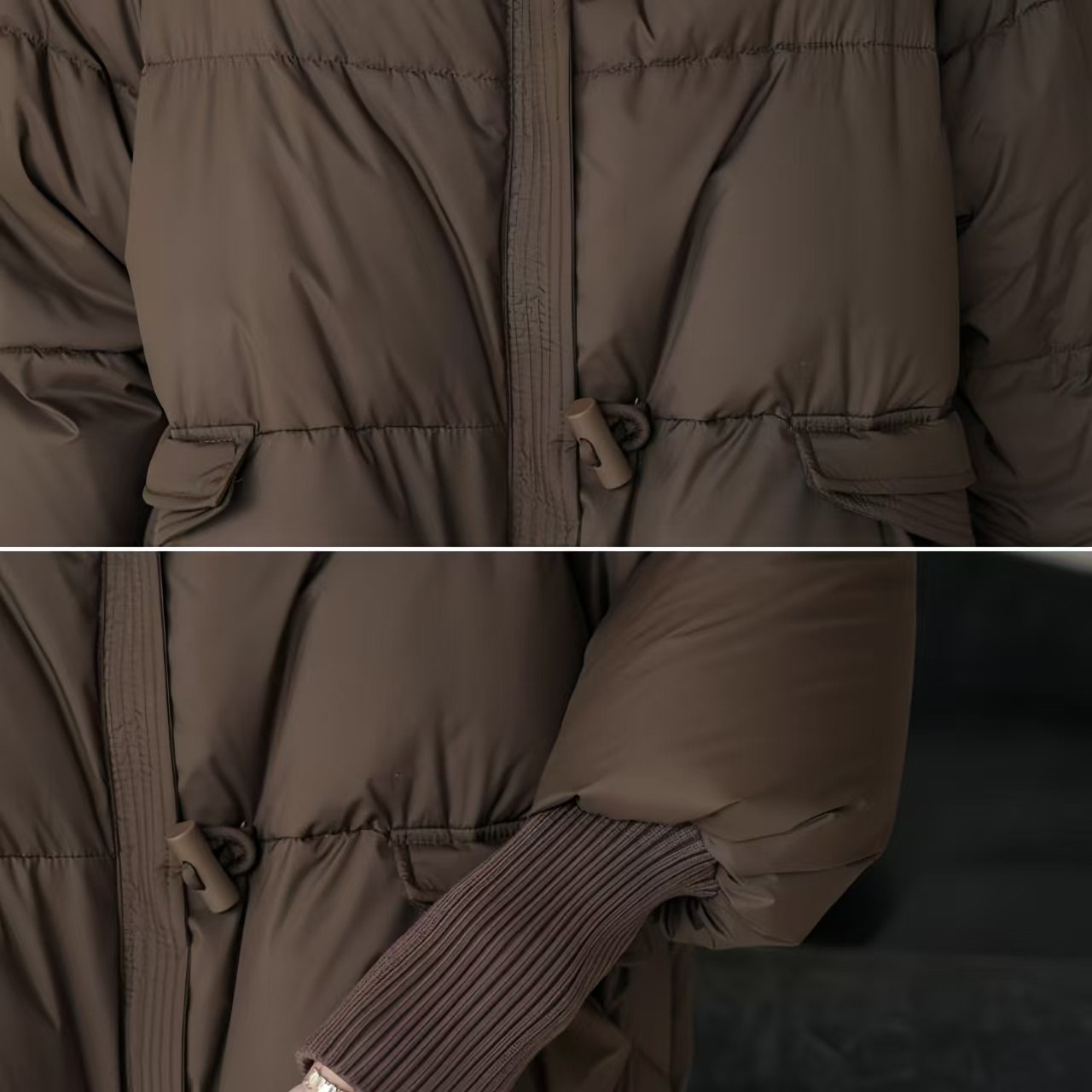 Abrigo de algodón para mujer, chaqueta empalmada, Parkas coreanas, ropa femenina, cuello de piel, invierno, nuevo
