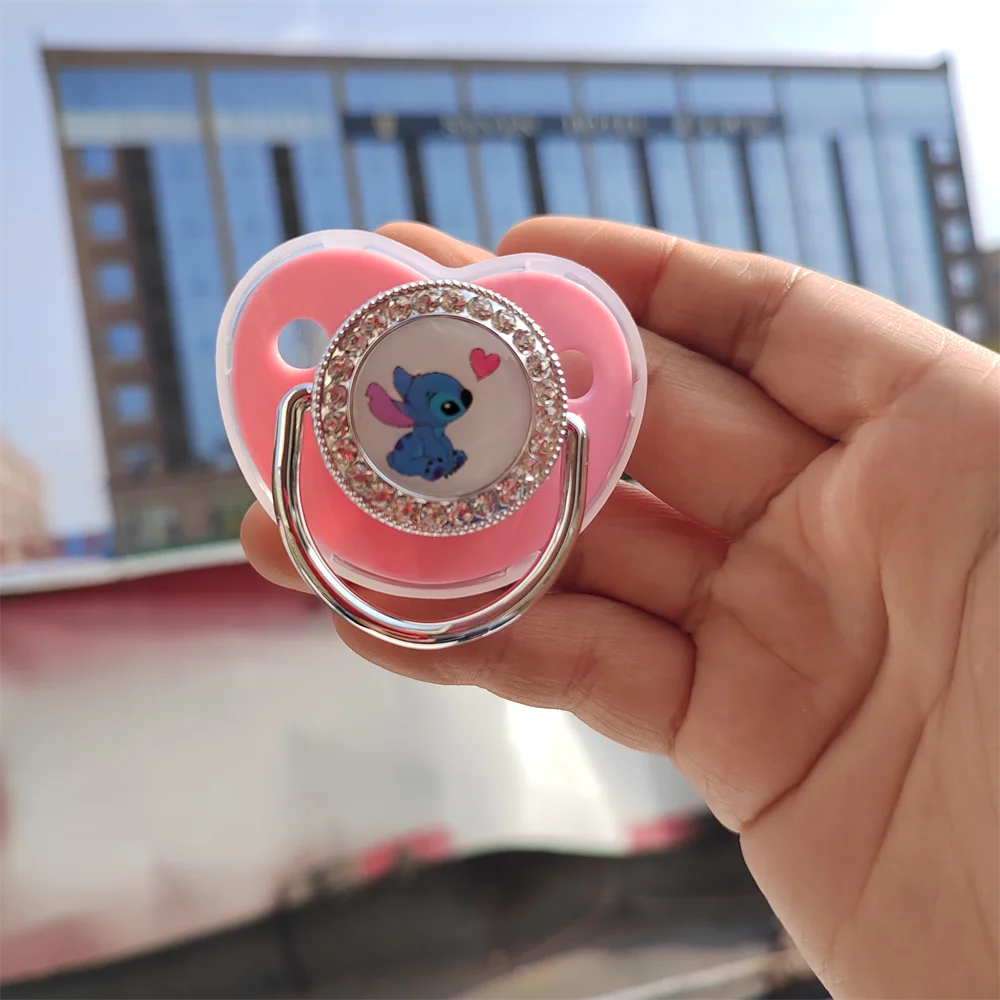 [[1 Chiếc] Thời Disney Dịu Nhẹ Không Chứa BPA An Toàn Silicone Siêu Mềm Núm Vú Cho Babi Bling Ren Dây Chuyền Sơ Sinh cho Bé Hàng Quà Tặng