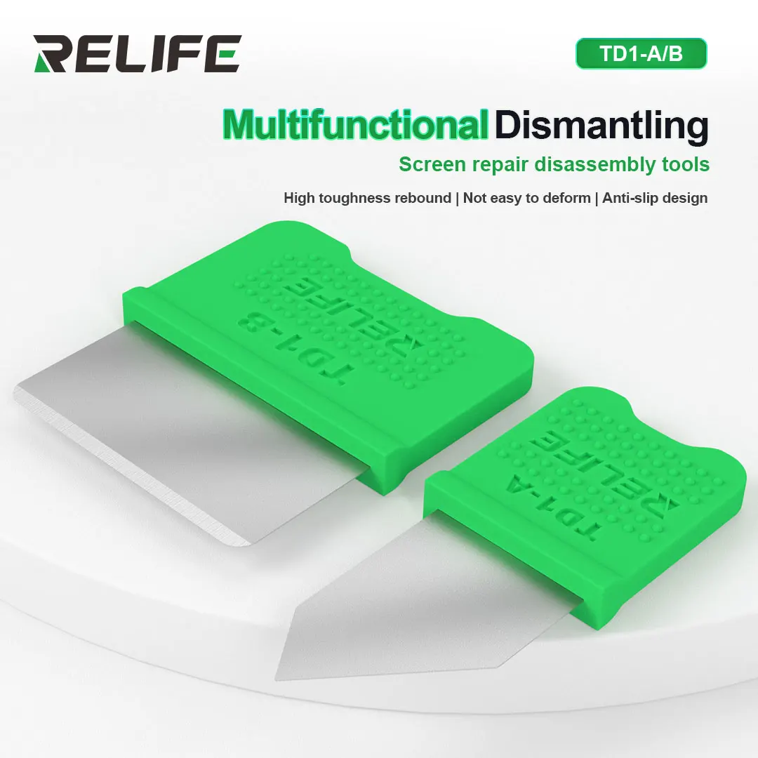 RELIFE TD1 Demontage Stuk Mobiele Telefoon Reparatie Demontage Pry Stuk Gebogen Scherm Demontage Blade Voor iPhone Android iPad